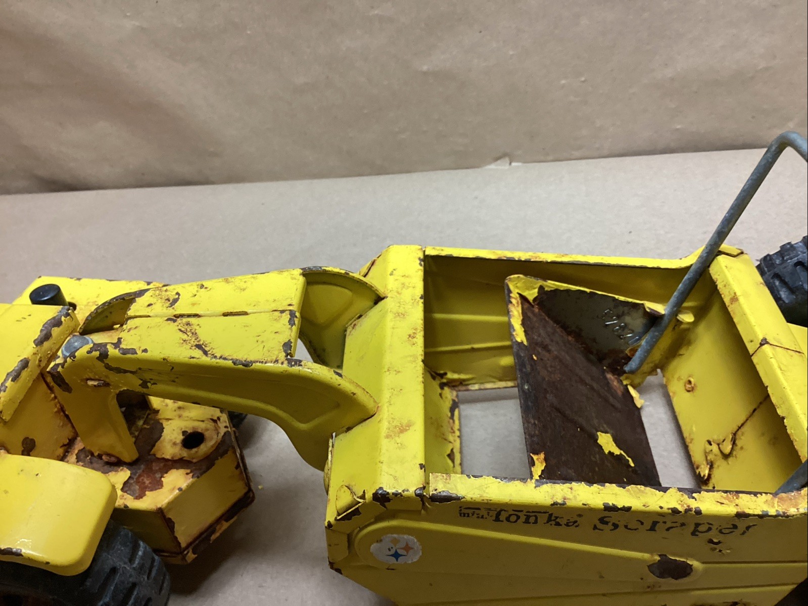 Tonka Mini Mighty Earth Mover Metal Scraper 60s 70s Rough Condition Works