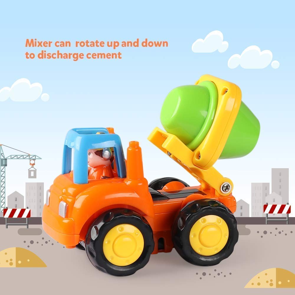 Juego De Cuatro Vehiculos De Construccion Với Impulso Para Ninos De Lujo