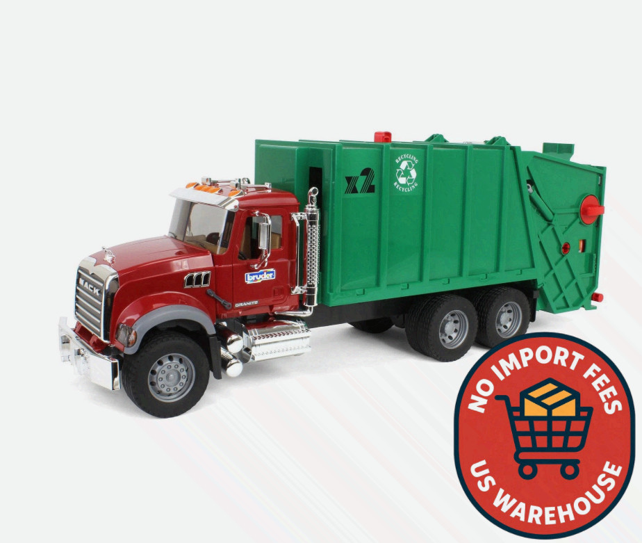 1/16th Bruder MACK Granite Rear Loading Garbage Truck 02812