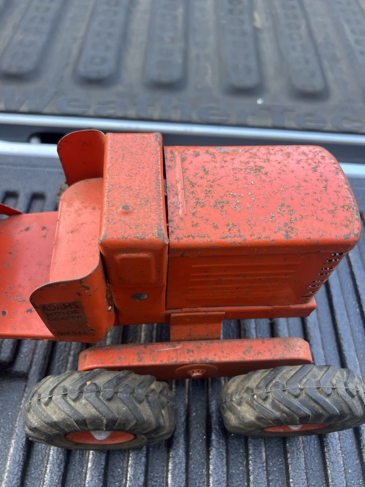 Vintage 1950’s Doepke Model Toys Adams Road Grader Diesel Motor Orange Steel