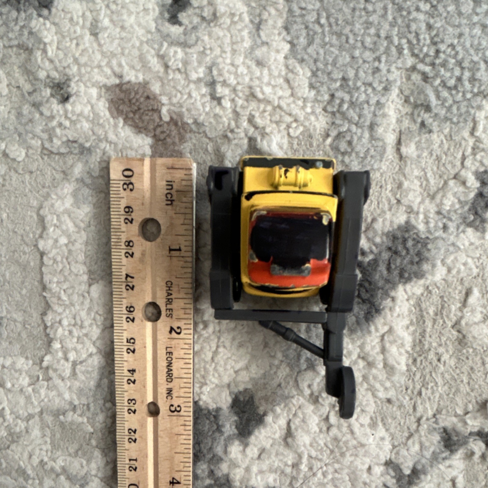 Yellow Black Orange Plastic Construction Vehicle Toy with Rotating Saw Arm