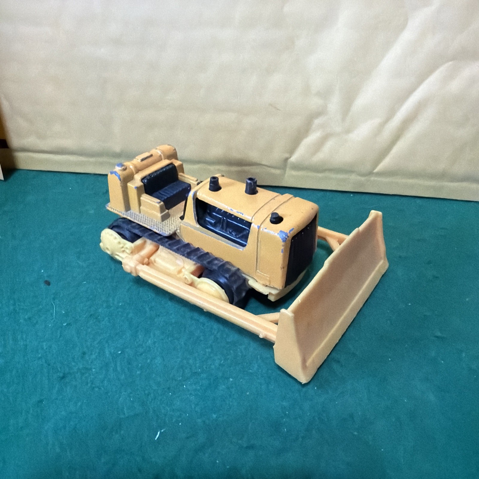 Vintage 1970s Tootsie Toys Construction Bulldozer Dozer Metal Body USA