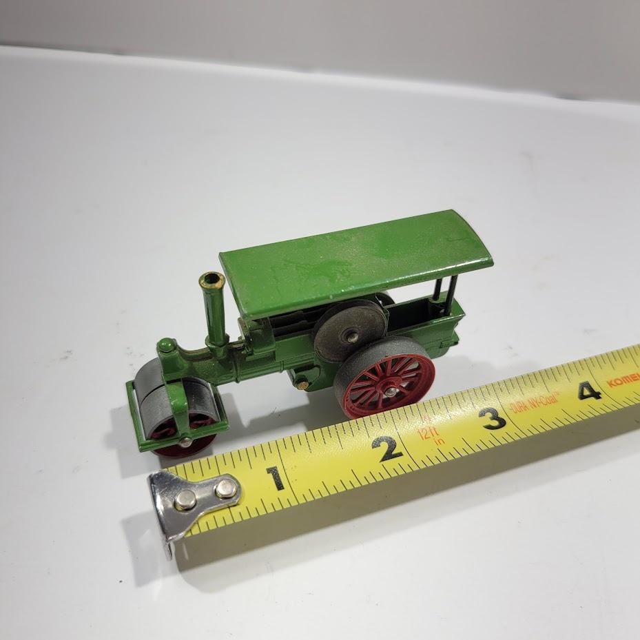 Vintage Matchbox Models Of Yesteryear Green Steam Roller Toy Vehicle Diecast