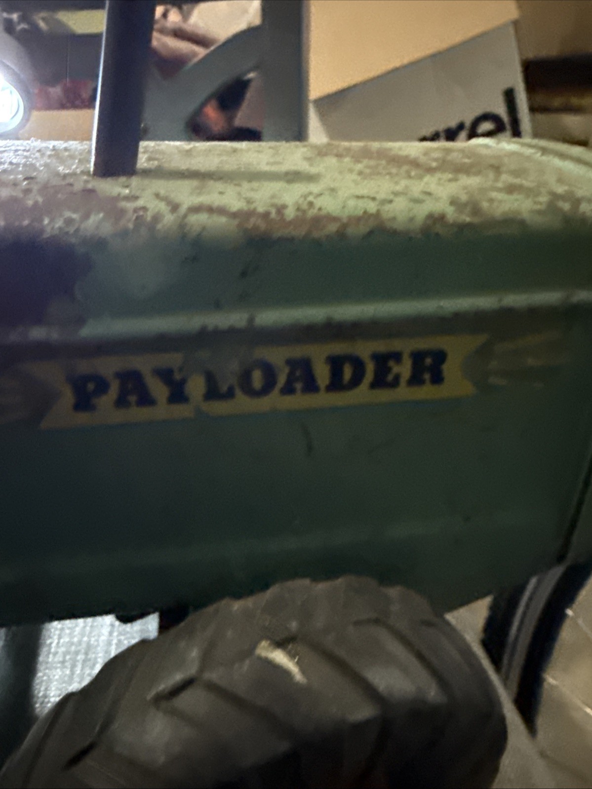 Rare Vtg Nylint Hough H-25 Payloader Green Pressed Steel Construction Toy