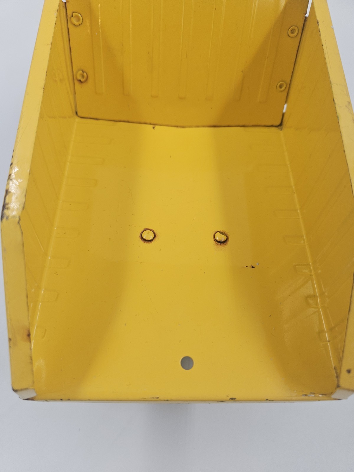 Vintage 1986 Remco Caterpillar Dump Truck Yellow Pressed Steel