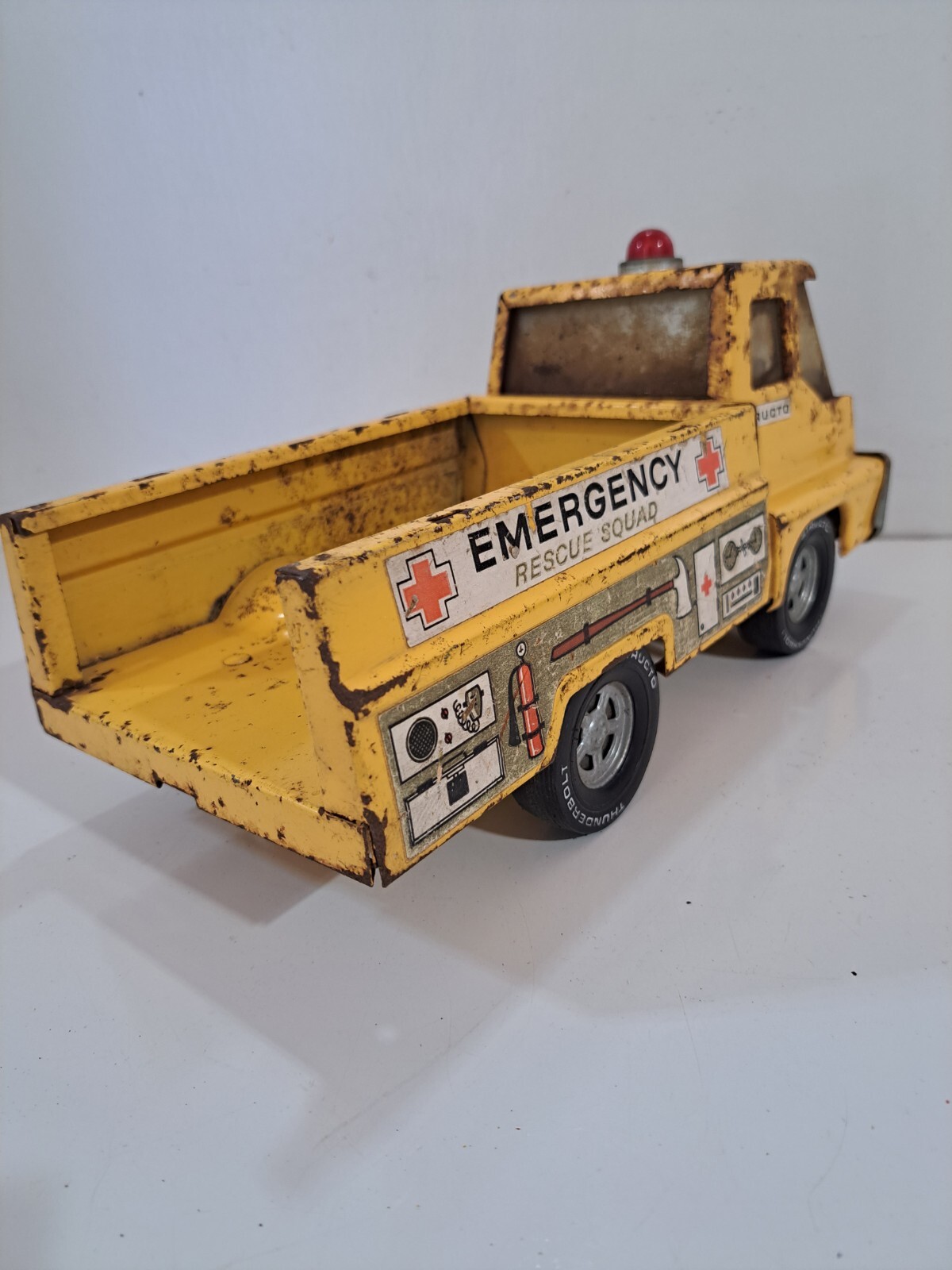 Vintage Pressed Metal Structo Emergency Rescue Squad Truck (Restoration Piece)