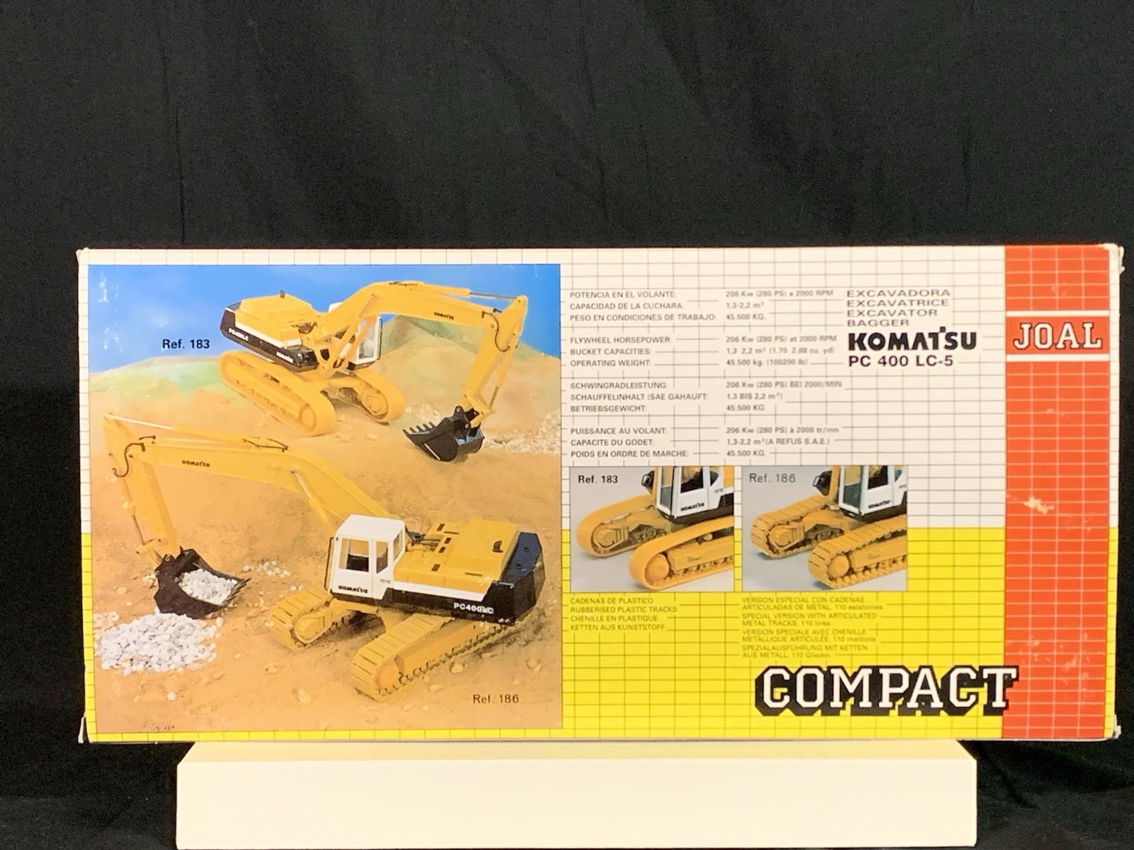 Joal Ref. #186 Komatsu PC400LC 1:32 Scale Die-Cast Excavator LNIB