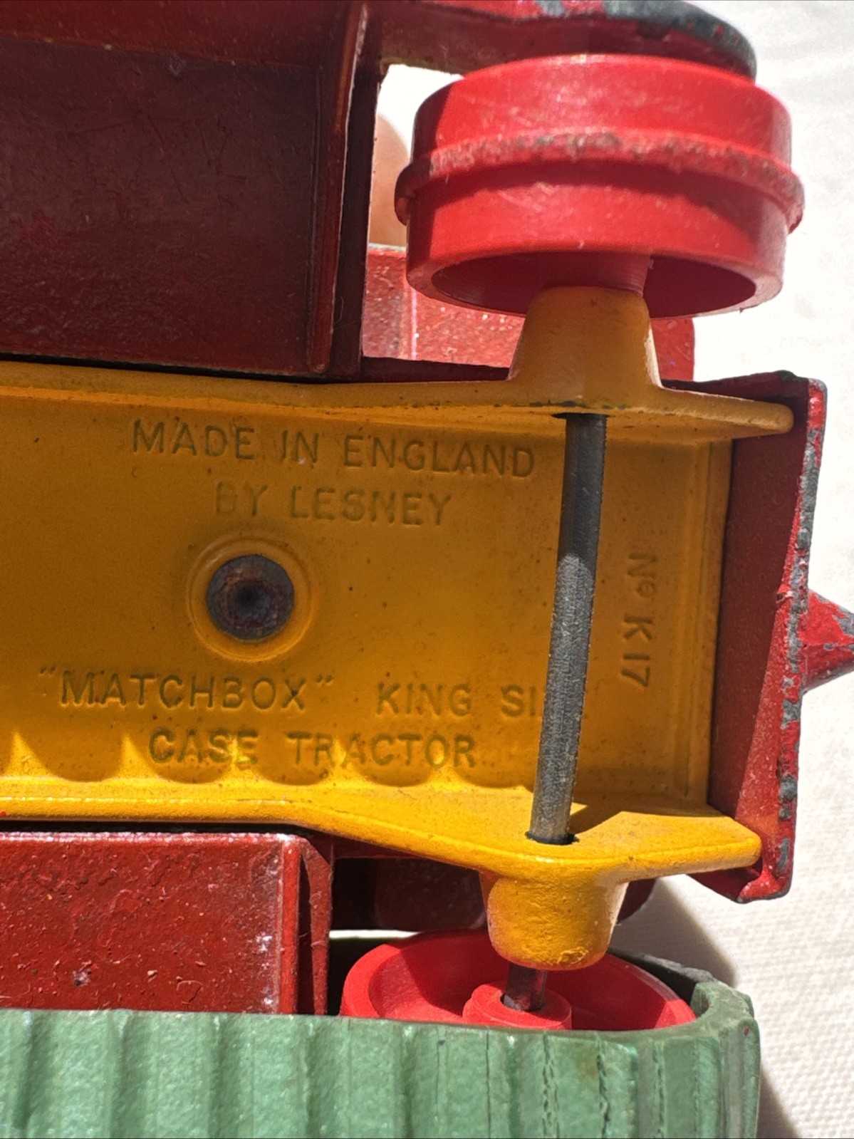 Lesney/Matchbox King Size #K17 Case Tractor *Missing One Track