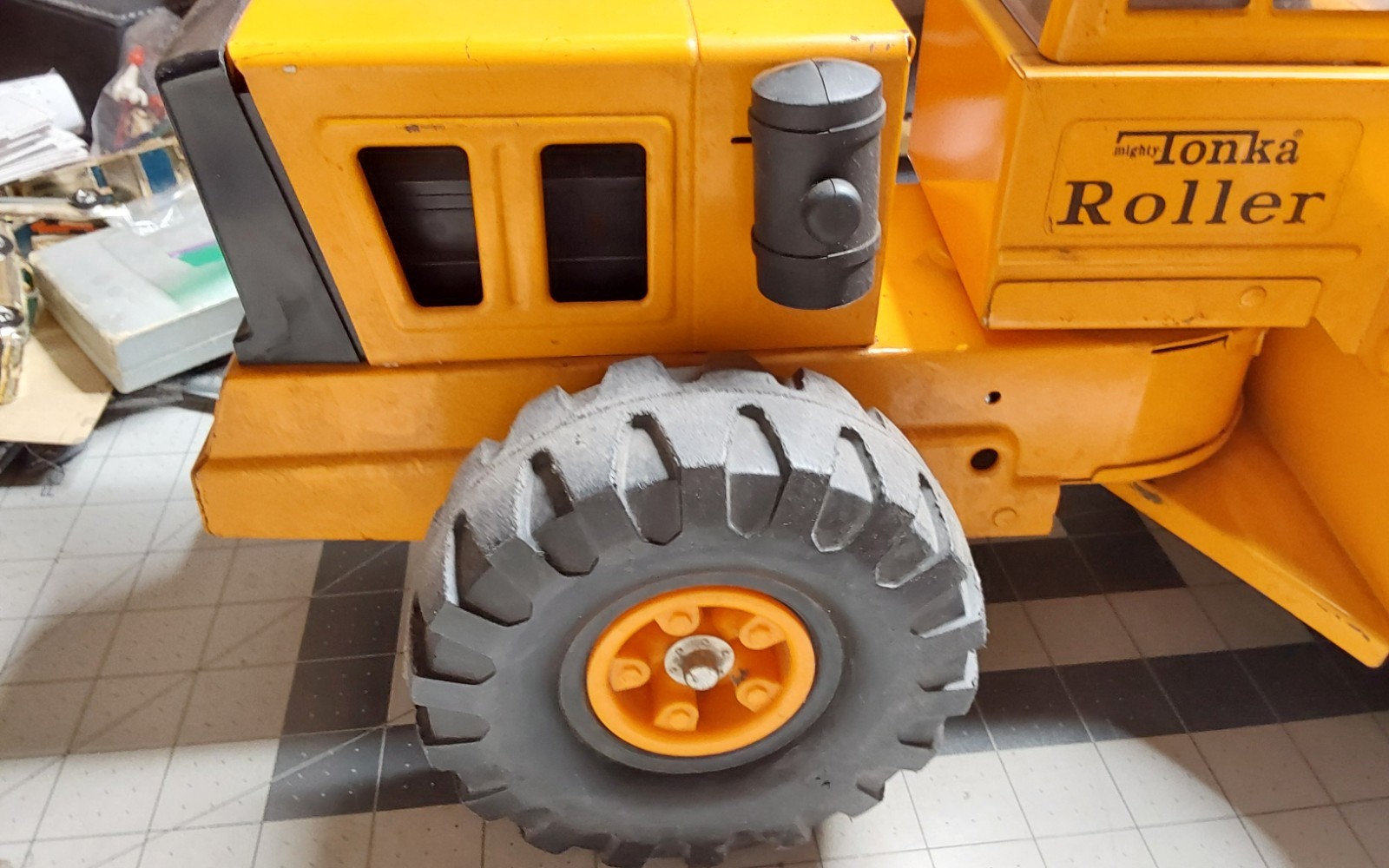 g Mighty Tonka Pressed Steel Road Steam Roller