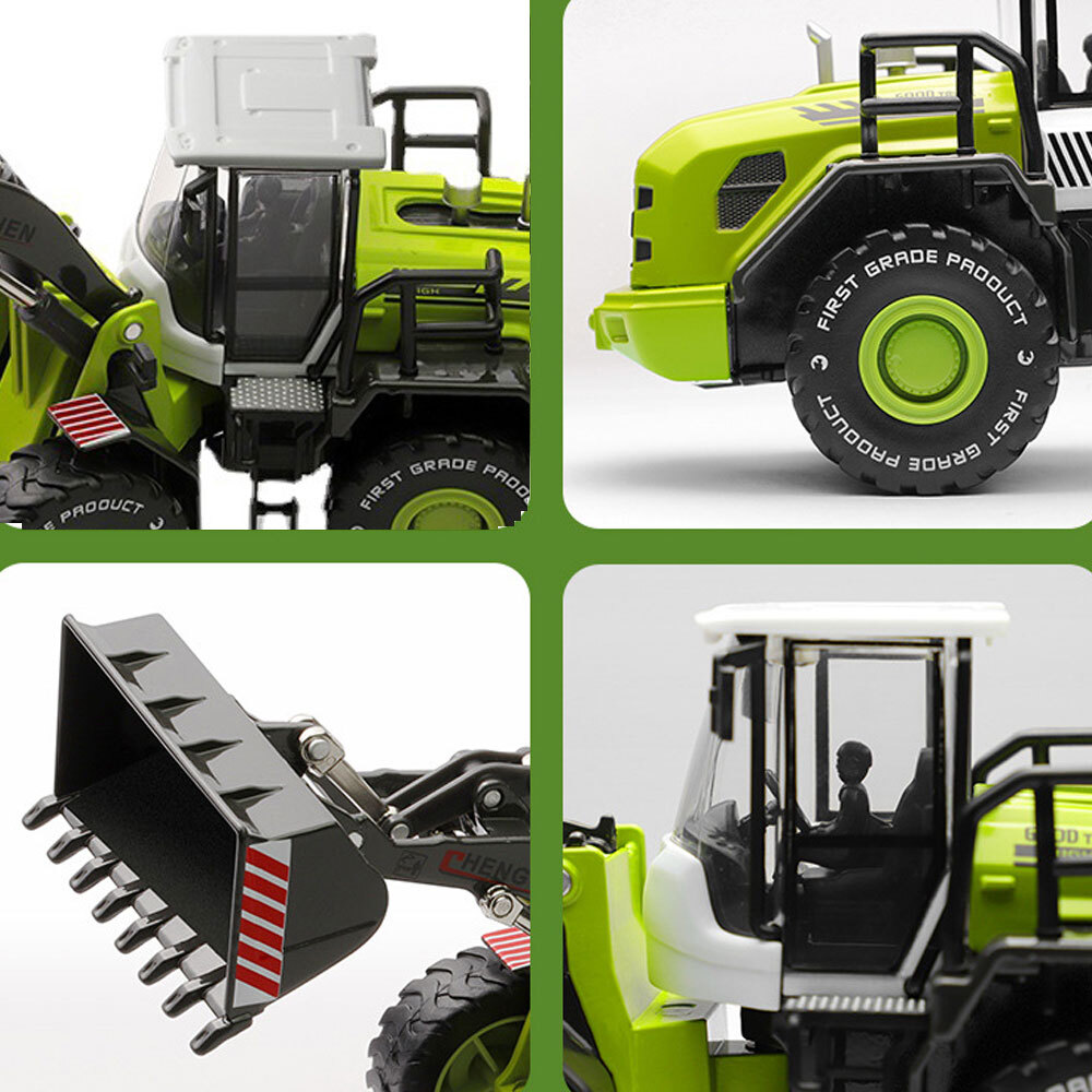 8.3″ Loader Tractor Bulldozer Construction Vehicle Diecast Model Toy Truck Green