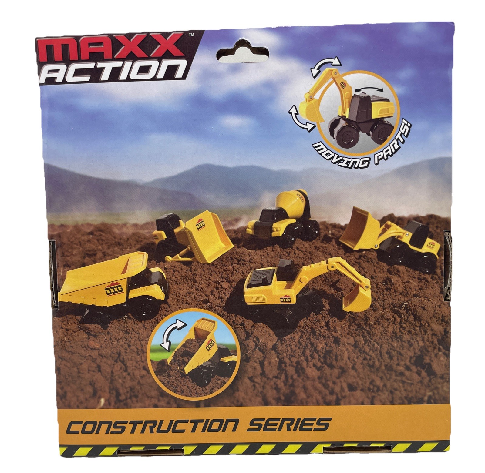 Maxx Action Construction & Farm Series Total Of 10 Trucks/tractors/trailers