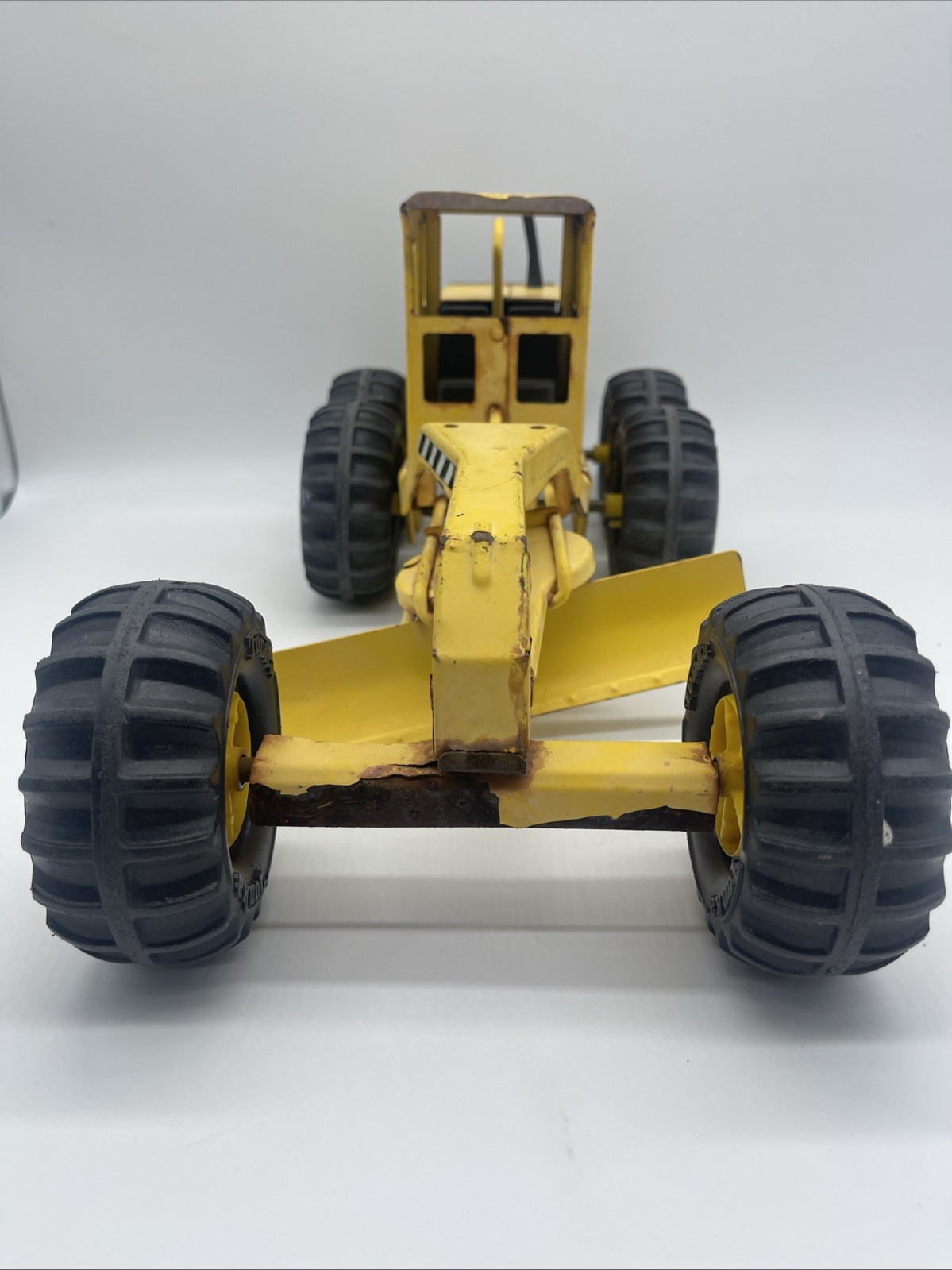 Vintage TONKA Road Grader Pressed Steel Yellow Construction Toy Truck 60’s-70’s