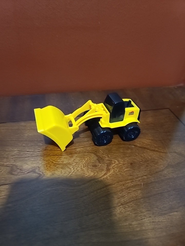 Loader Construction Vehicle Toy Yellow & Black Plastic Front Loader Model