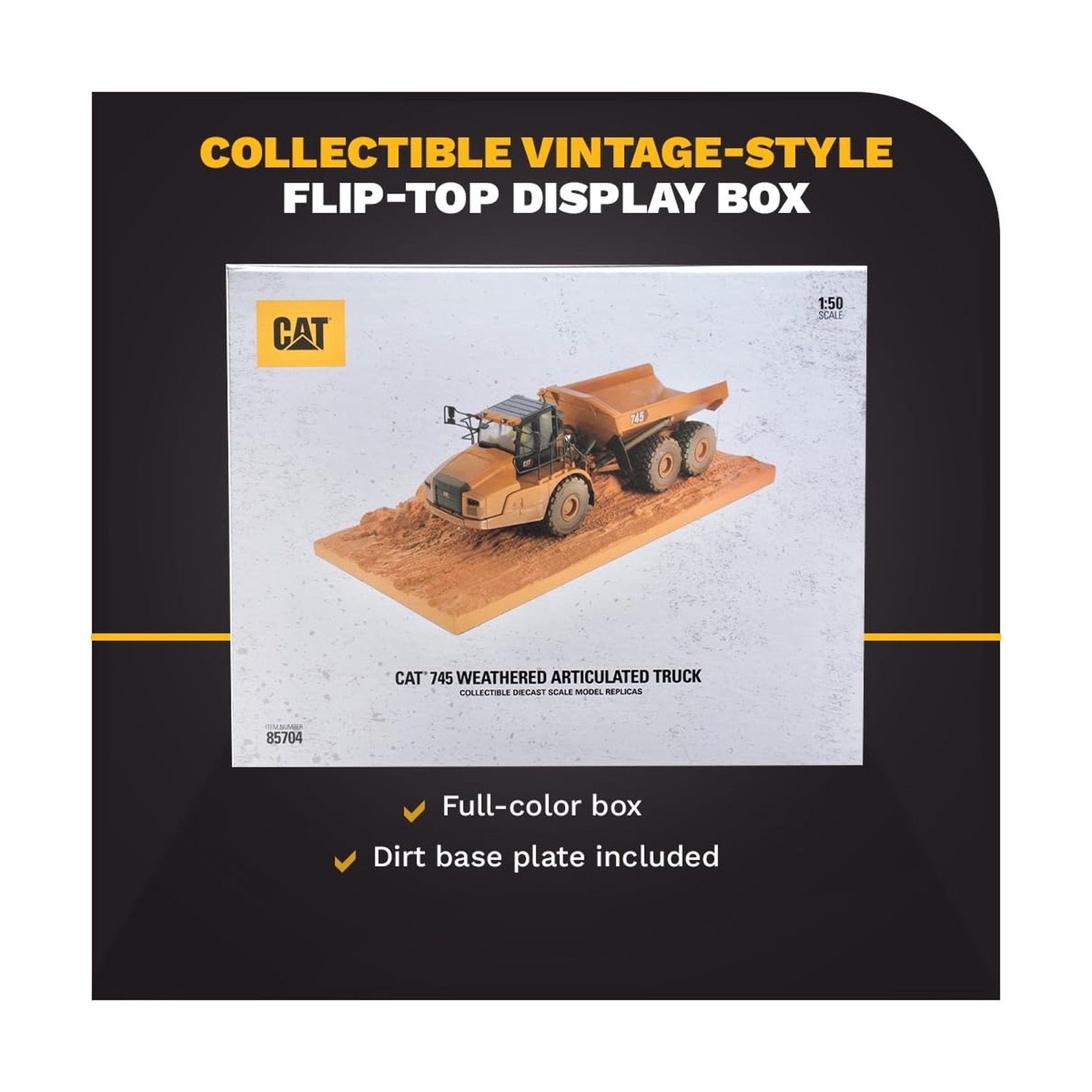 Diecast Masters 1:50 Caterpillar 745 Articulated Dump Truck, Weathered Series…