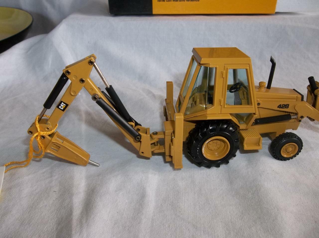 MIB NZG #378.1 CAT 428 Backhoe Loader w/Hydraulic Hammer Ser No 225 1:50 Scale