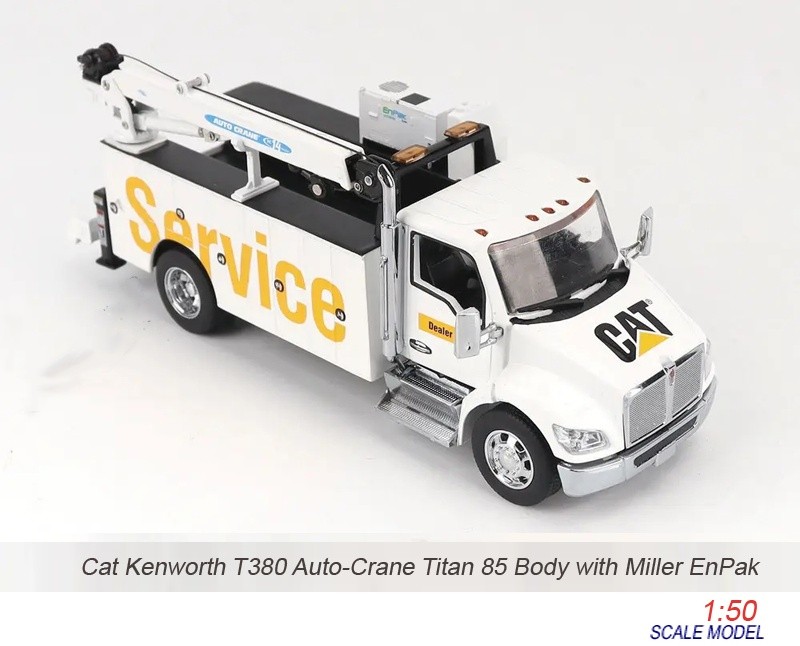 1:50 DM Kenworth T380 Auto-Crane Titan 85 Body & Miller EnPak Diecast Model