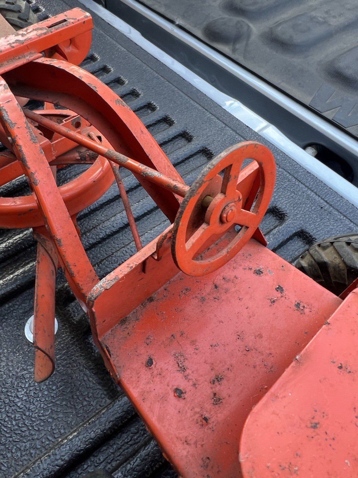 Vintage 1950’s Doepke Model Toys Adams Road Grader Diesel Motor Orange Steel