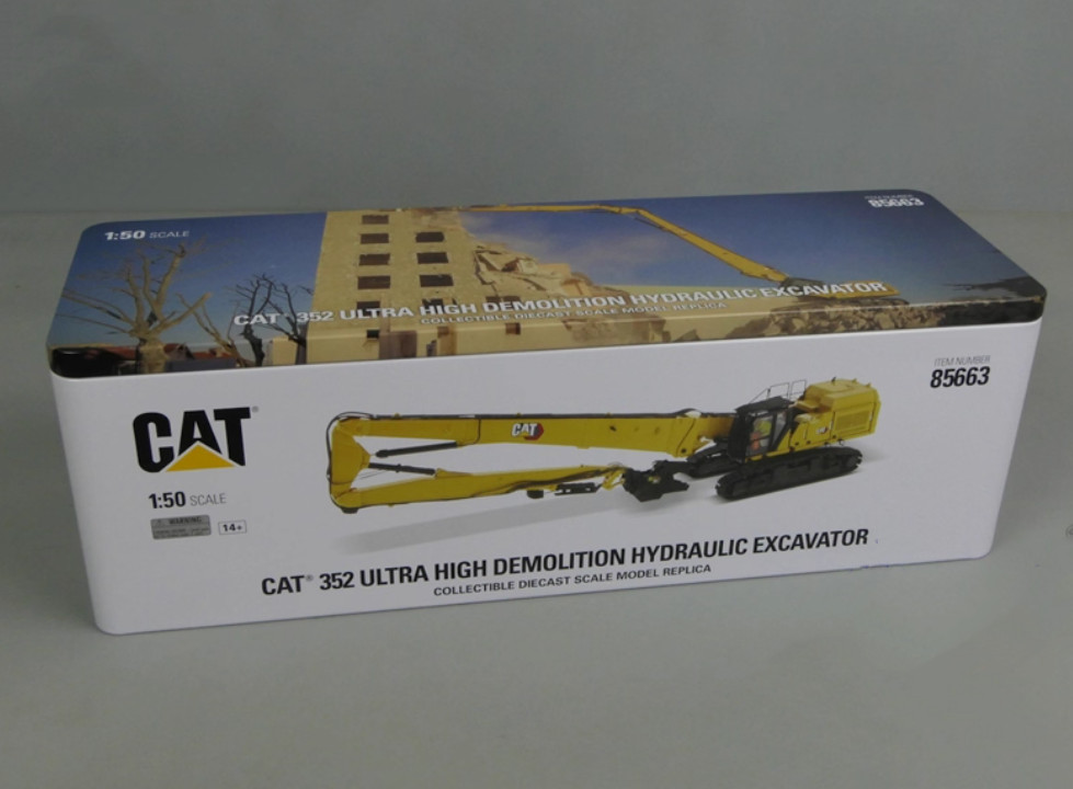 1:50 DM CAT352 Ultra High Demolition Hydraulic Excavator Machine Diecast Model