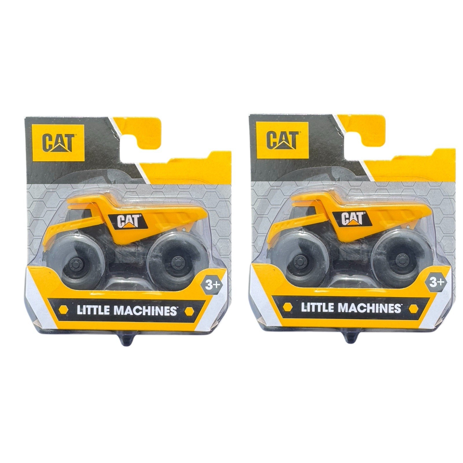 2 CAT Little Machines Plastic Bulldozer Construction Equipment New