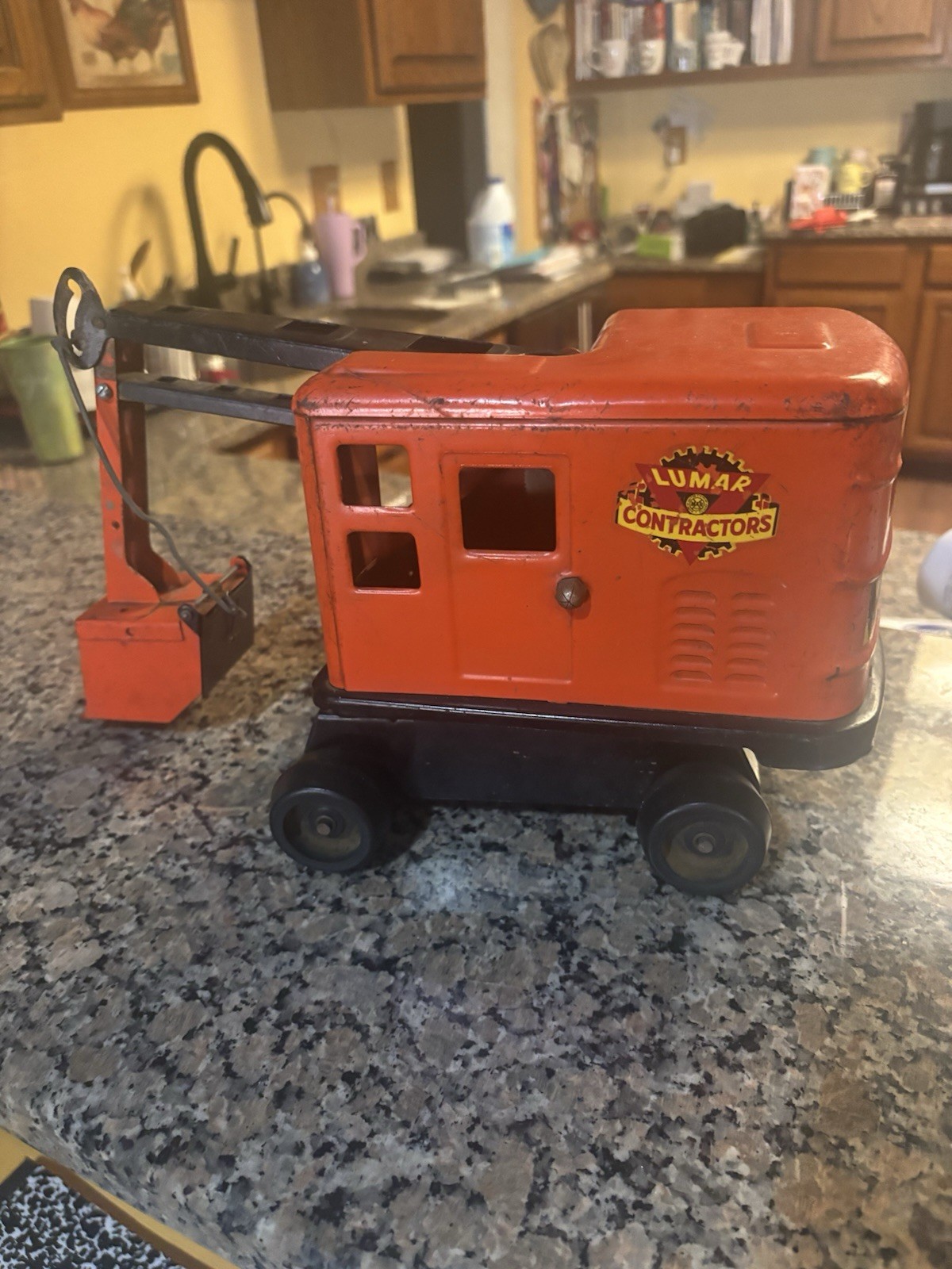 Marx Lumar Contractors Steel Automatic Scoop Power Shovel GREAT ORIGINAL PAINT