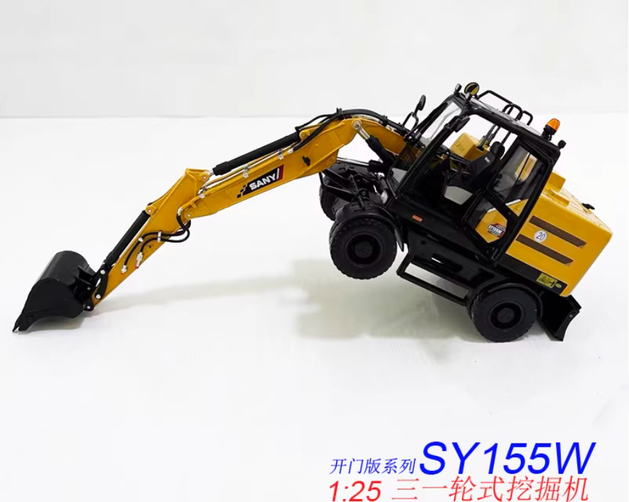 1:25 33CM SANY SY155W Excavator Construction Machine Equipment Diecast Model