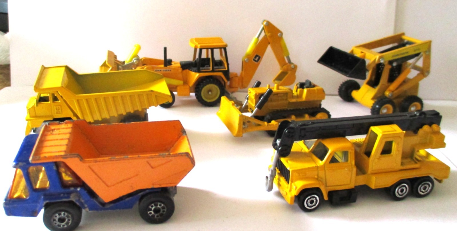 Ertl Lesney YatMing Hot Wheel Majorette John Deere CAT Construction Toy 1/64 Lot