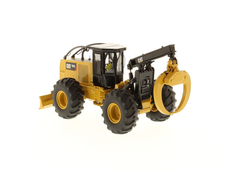 DM 1:50 CAT 555D Carter wheel skidder vehicle alloy wood grabber model toy 85932