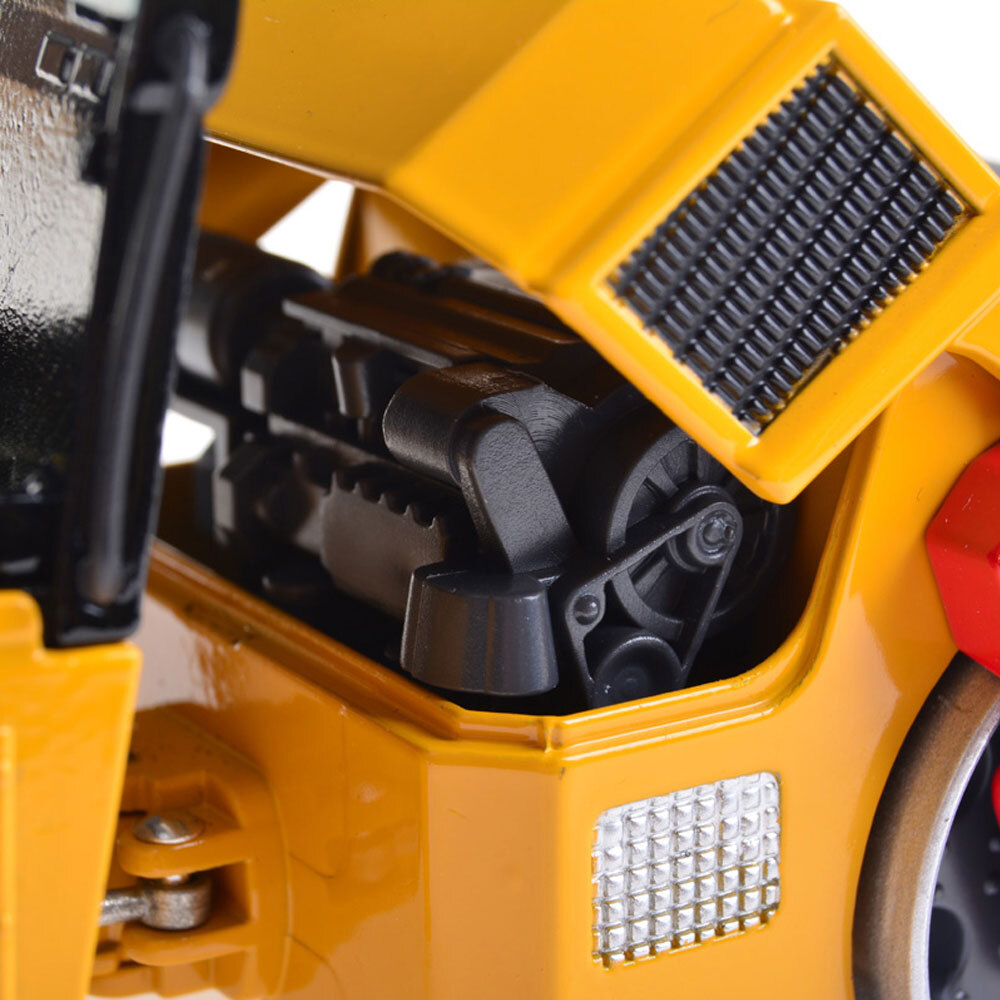 Road Roller Construction Equipment Model Metal Diecast Toy Vehicle Yellow