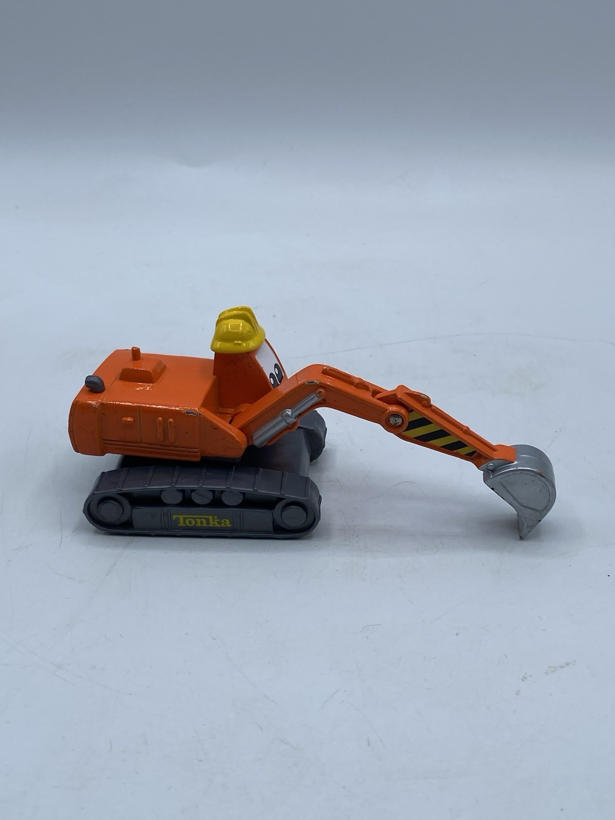 Maisto Tonka Hasbro Mighty Mini Metal 2002 Excavator Orange Digger & Yellow Hat