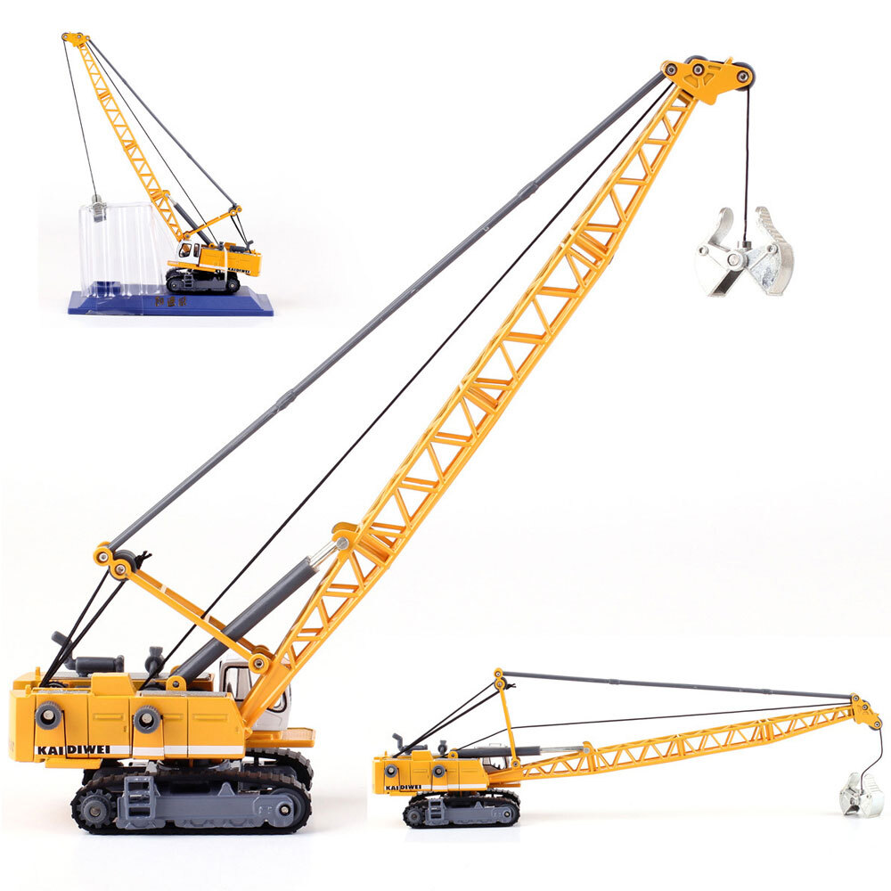 Crane Toy 1:87 Scale Construction Equipment Model Diecast Vehicle Toys for Boys