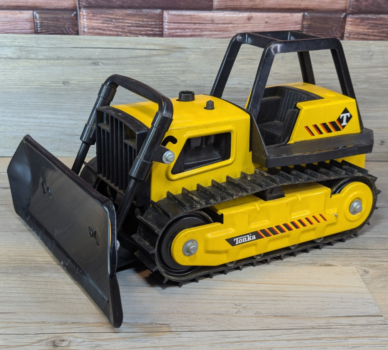 Tonka Steel Bulldozer 13″ Yellow Model 51054 Excellent Condition Vintage 1980’s