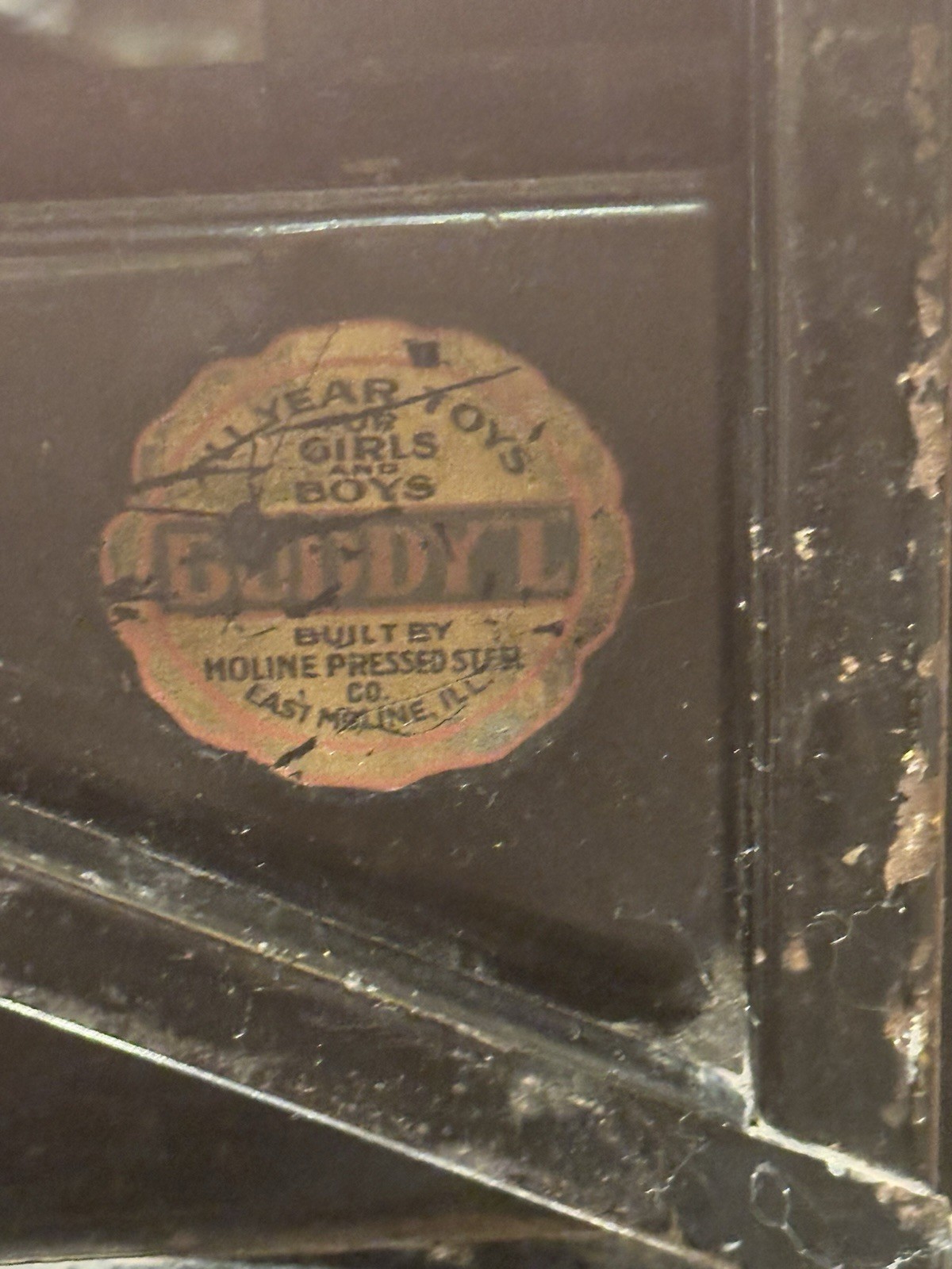 Antique 1920’s Buddy L Pressed Steel Steam Shovel