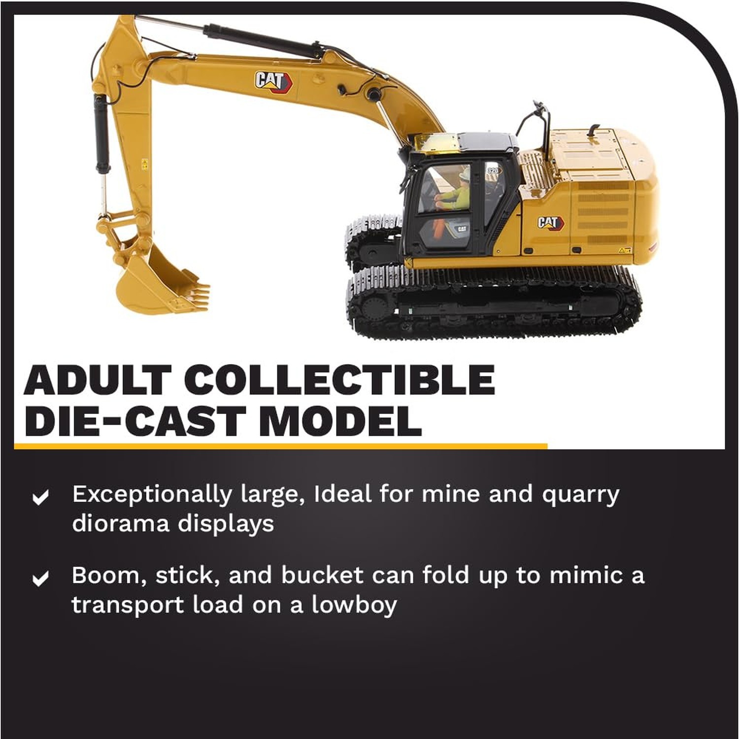 Diecast Masters 1/50 High Detail Caterpillar 320 Hydraulic Excavator – High L…