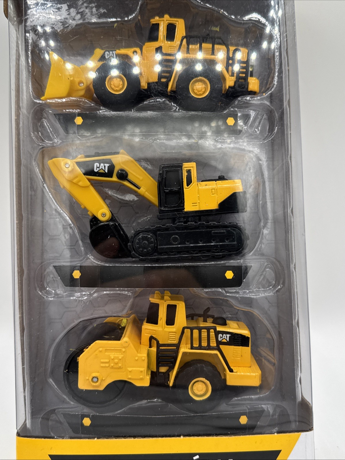 CAT Includes Wheel Loader Excavator and Steam Roller Construction Vehicle Toy 3+