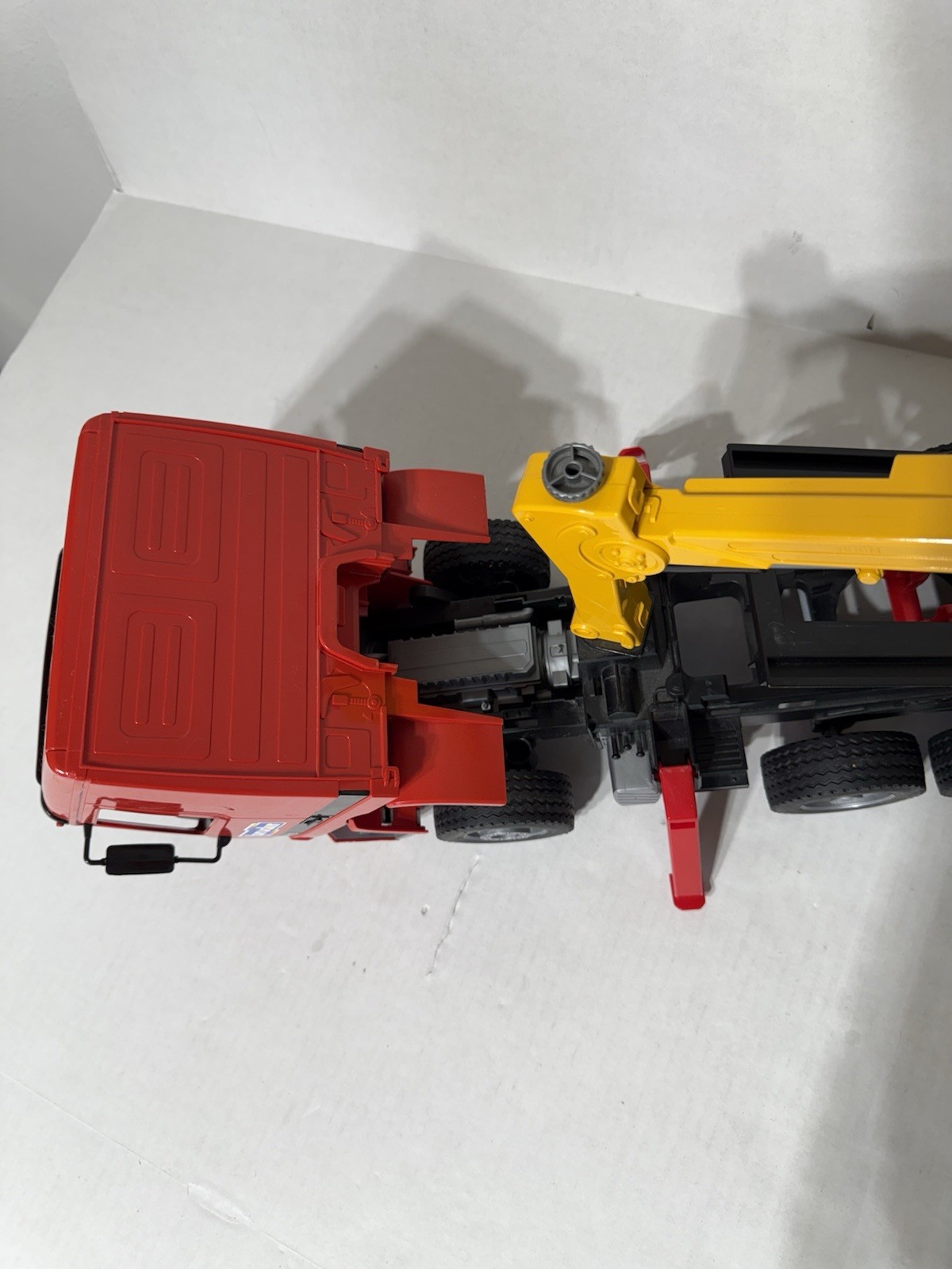 2001 Bruder Day & Night Service Wrecker Tow Truck 19″ Yellow & Red Germany 4143