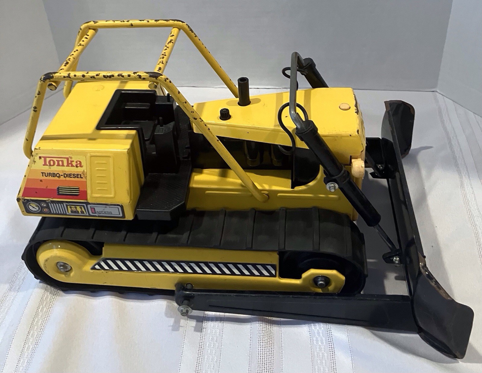 Vintage Tonka Turbo-Diesel Bulldozer, 17”, Pressed Steel