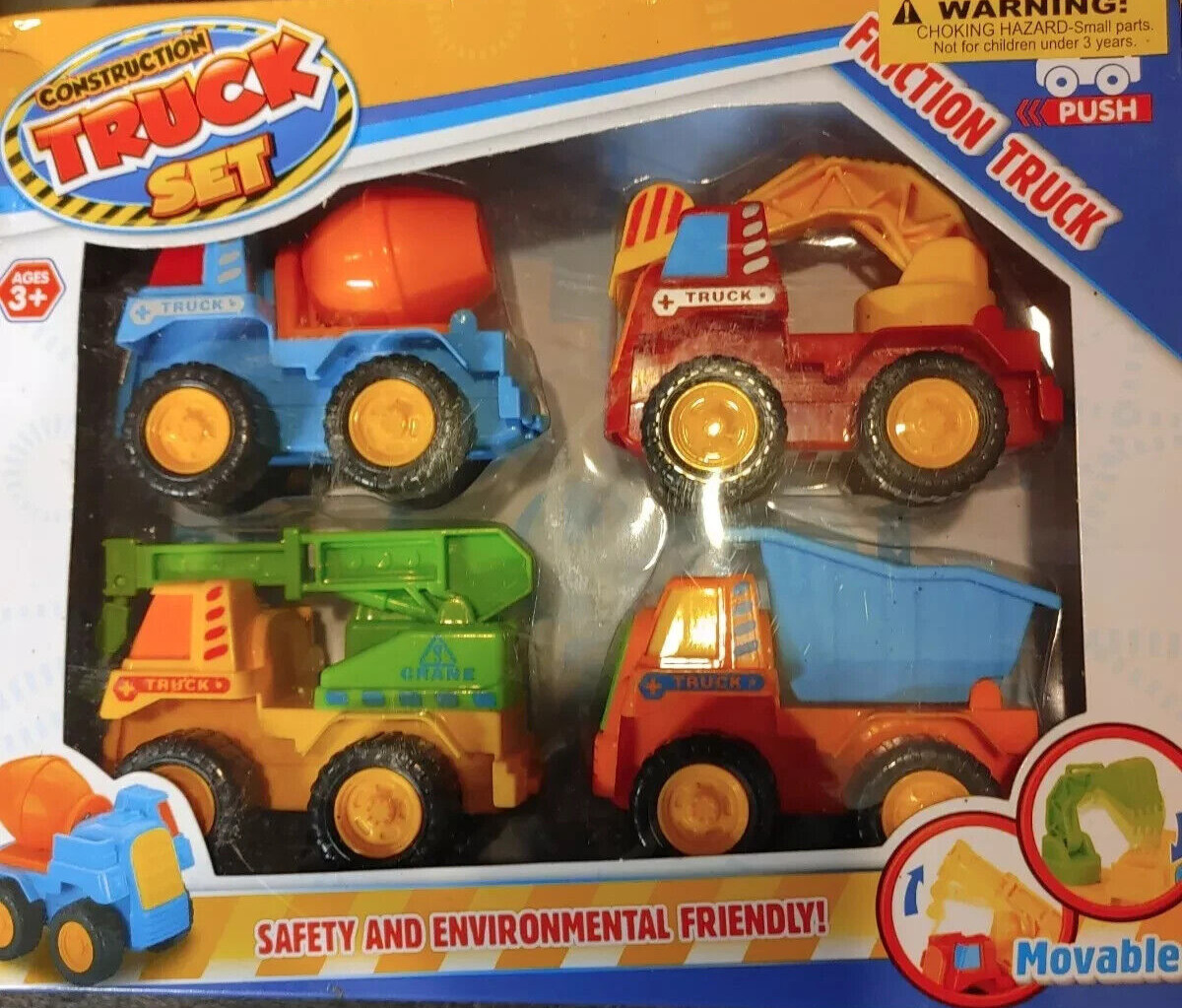 CONSTRUCTION MOVABLE FRICTION TRUCK SET. Kids Toy