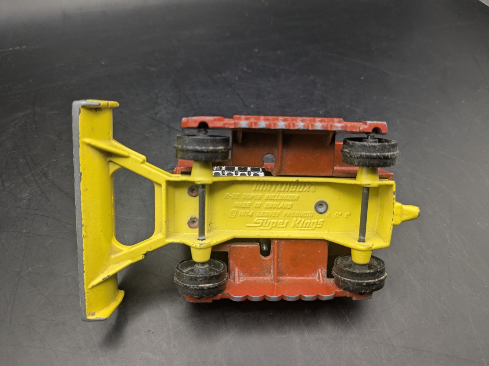 Vintage 1974 Matchbox Die Cast Metal Super Kings K-23 Super Bulldozer Lesney
