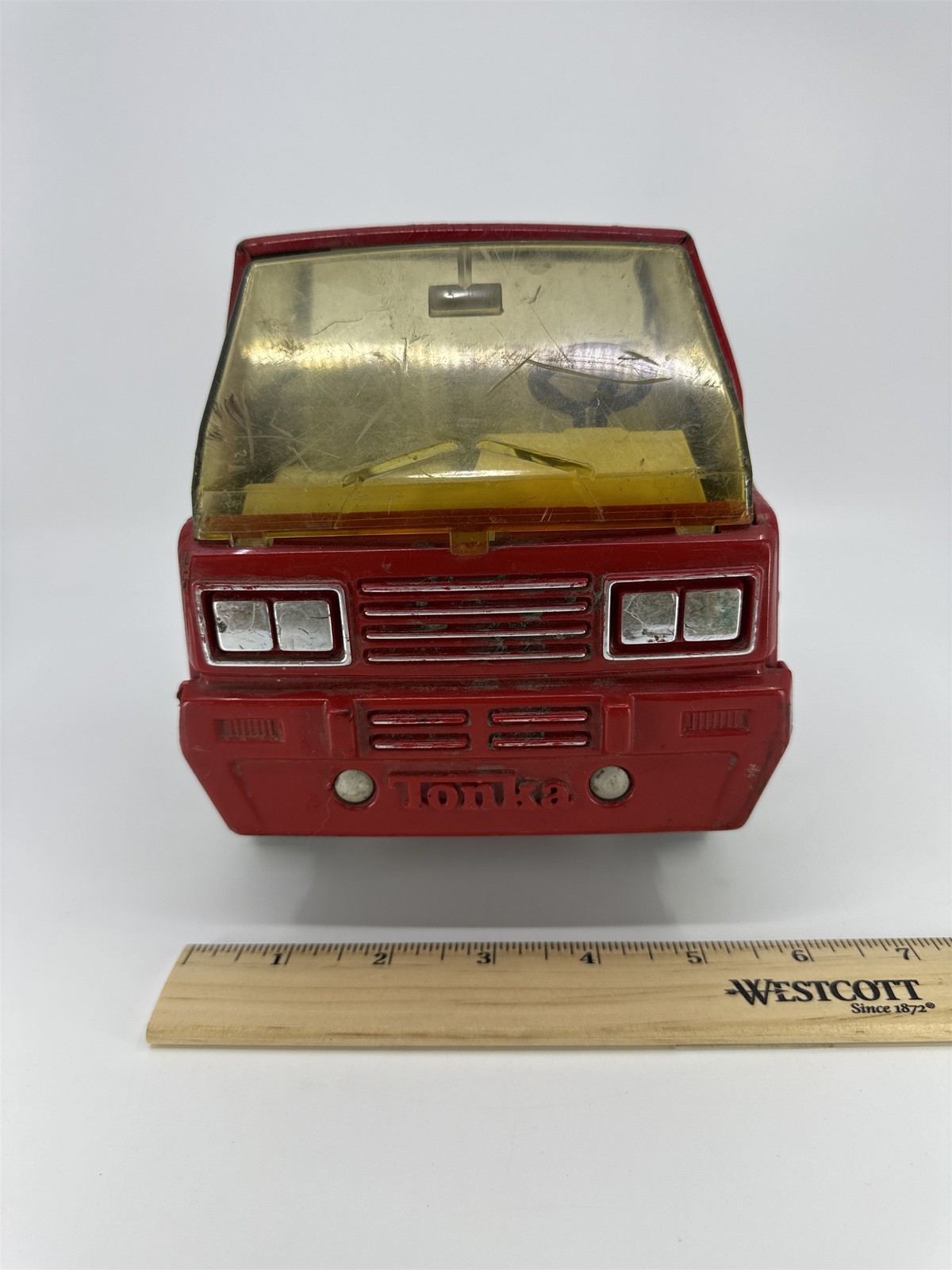 Vintage Red Steel Tonka Super Tanker Cab/Semi Truck Toy