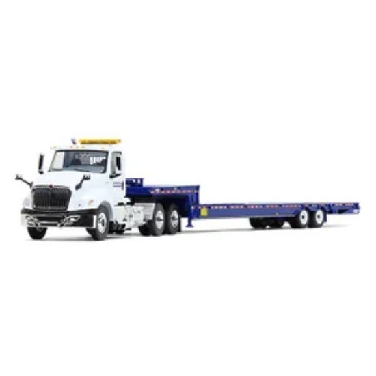 First Gear 4156A International LT w/Hydratail Trailer – KOMATSU 1/34 Diecast MIB