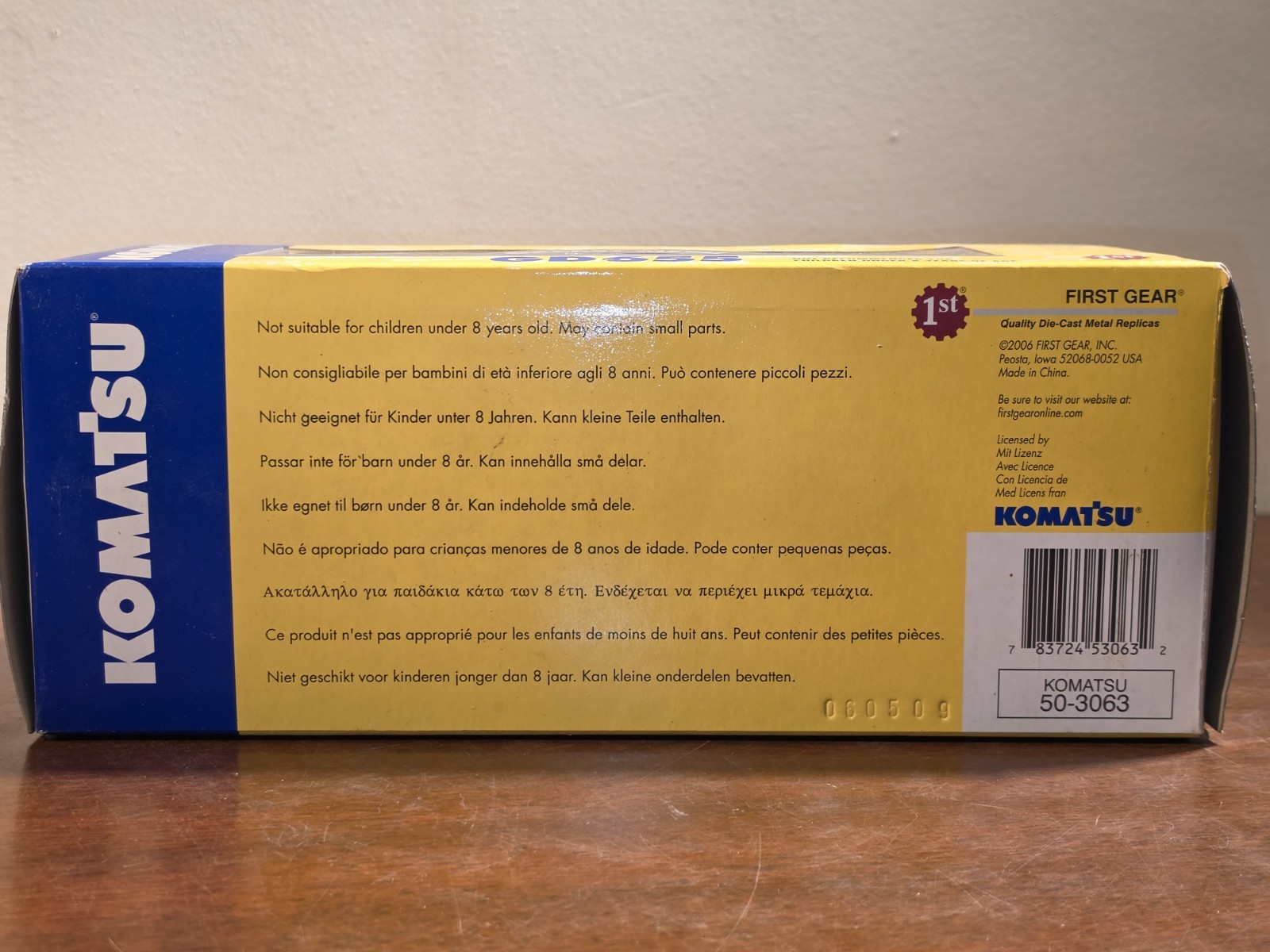 NEW! Diecast Komatsu GD655 Motorgrader W/ Snow Equipment First Gear 1/50th Scale