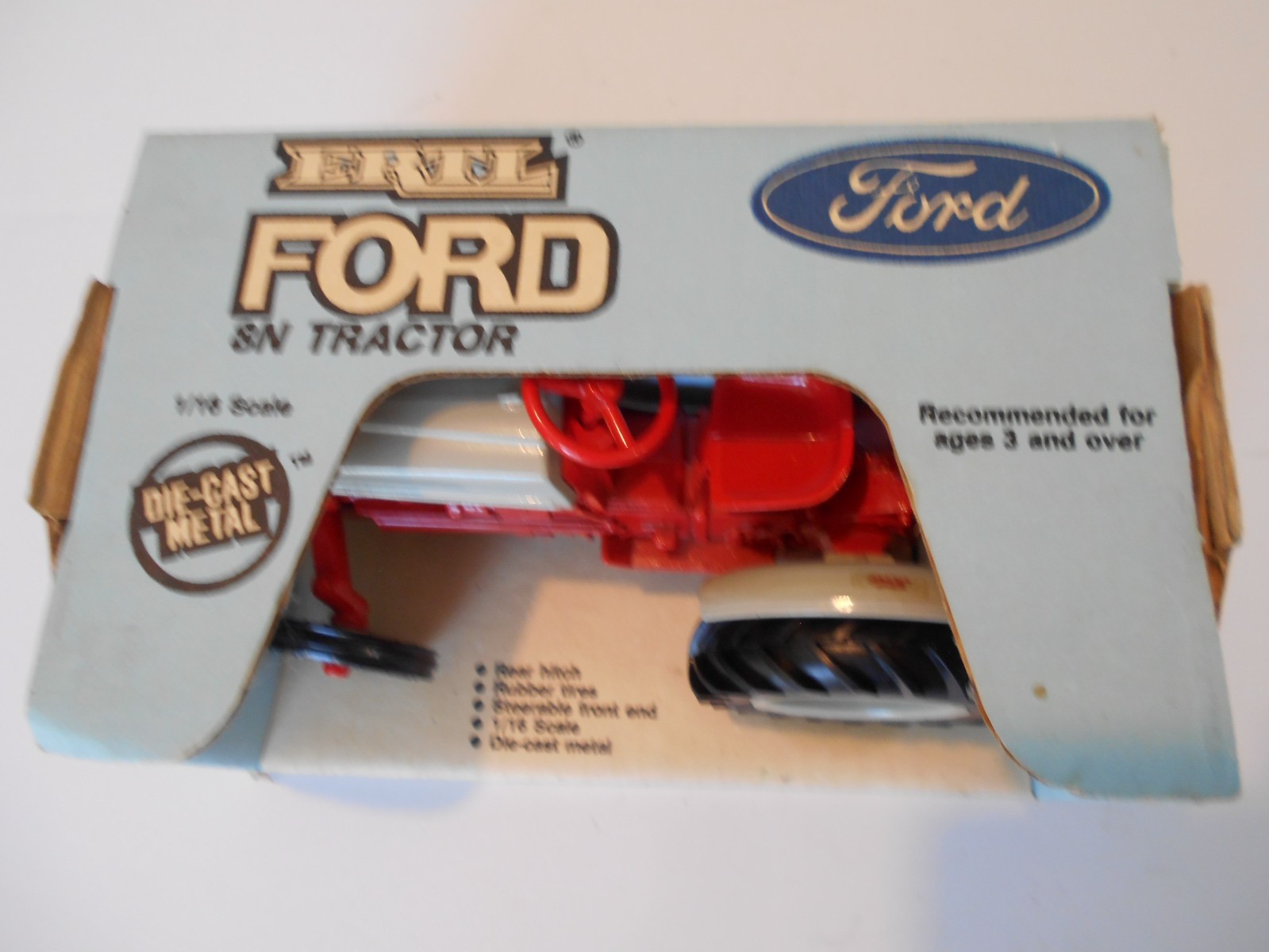 Vintage 1985 Ertl 1:16th Scale Ford 8N Tractor #843, Diecast Metal Replica, NIB