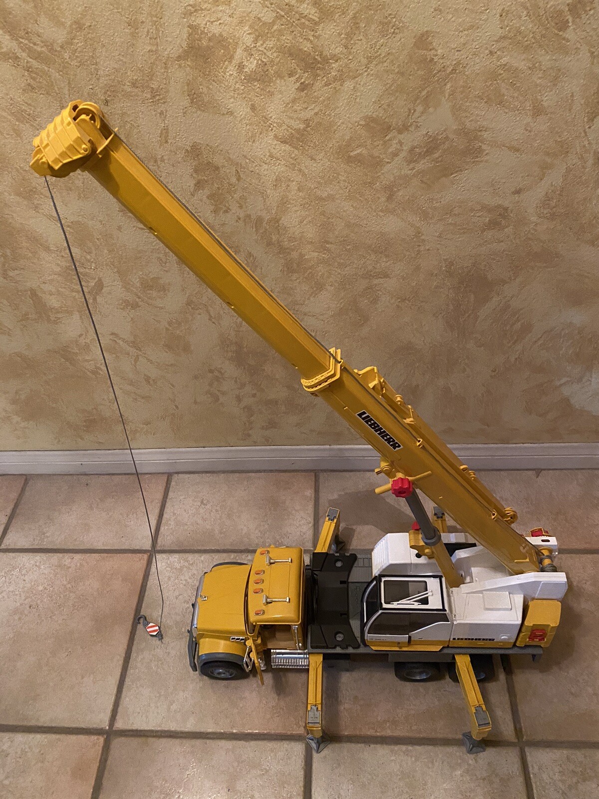 BRUDER 2818 Liebherr Realistic Crane Mack Truck Yellow
