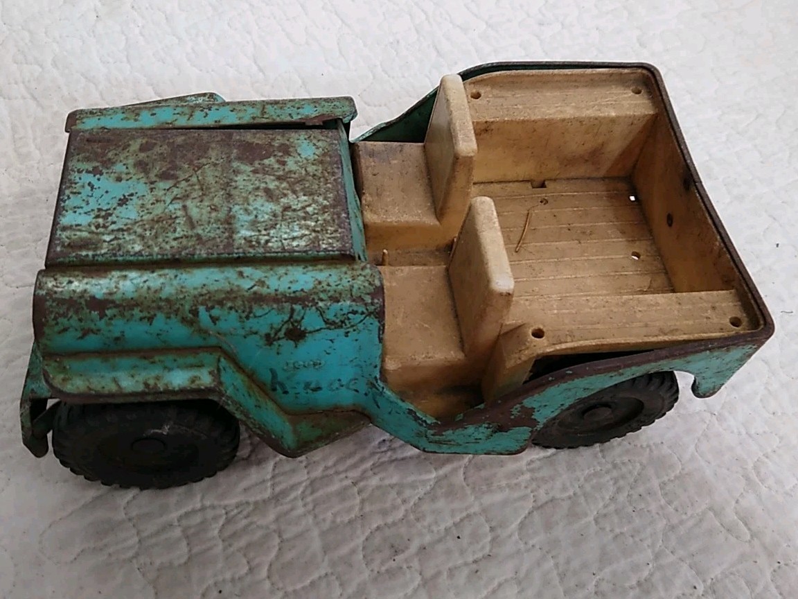 VINTAGE 1960’s TONKA JEEP PRESSED STEEL AQUA BLUE Old Rare 1960s truck