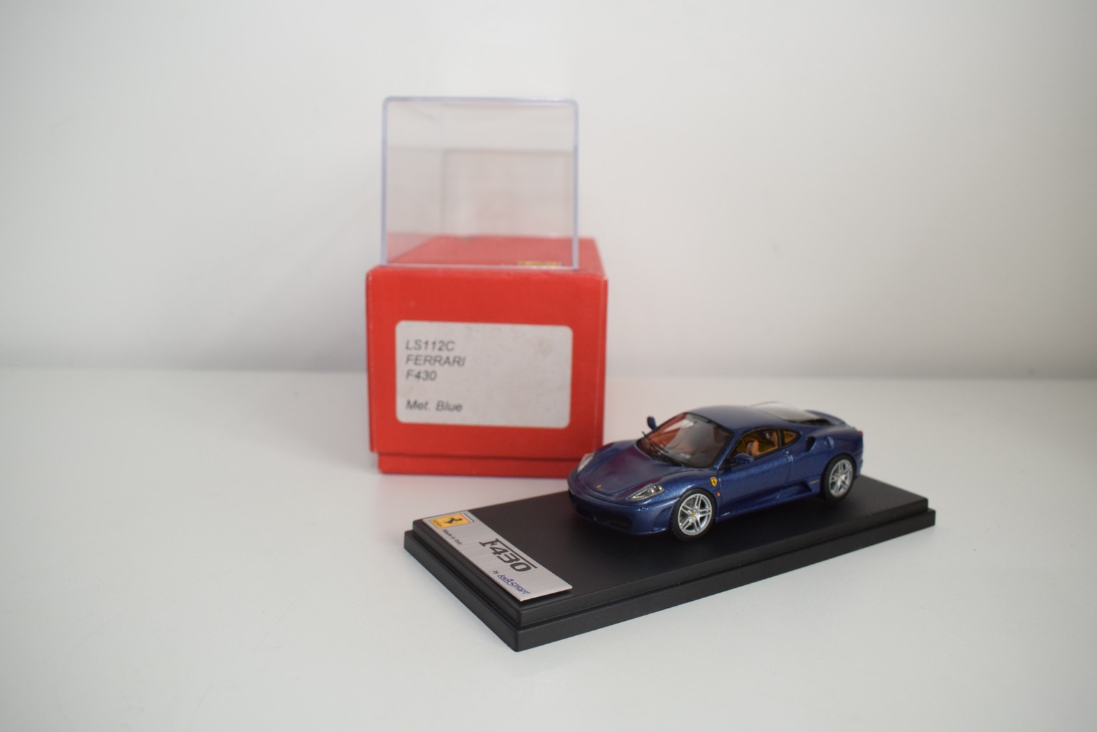 C10 1:43 LOOKSMART LS112C LS112 C FERRARI F430 MET. BLUE MIB RARE