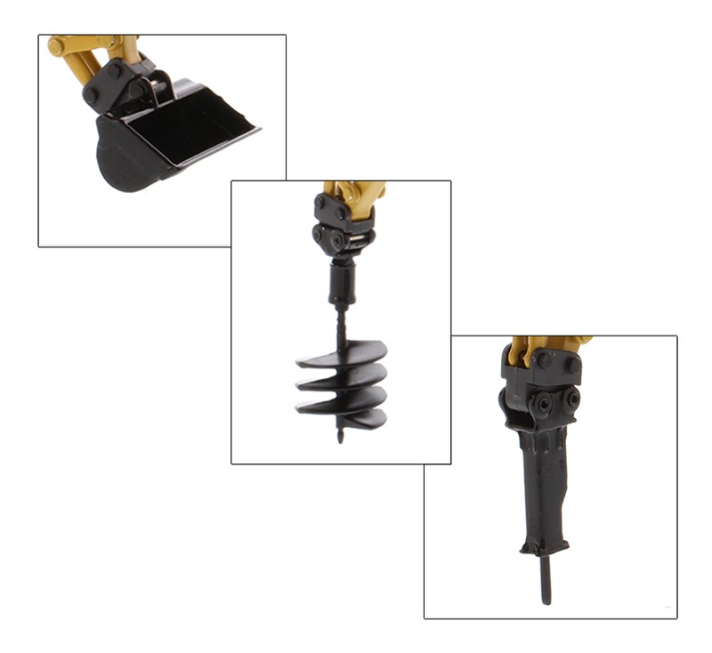 Diecast Masters 85596 1/50 Cat 308 CR Mini Excavator, Work Tools