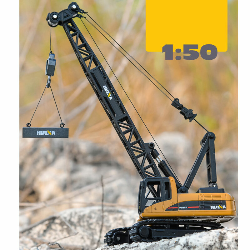 1/50 Crane Toy Construction Equipment Model Metal Diecast Engineering Vehicle