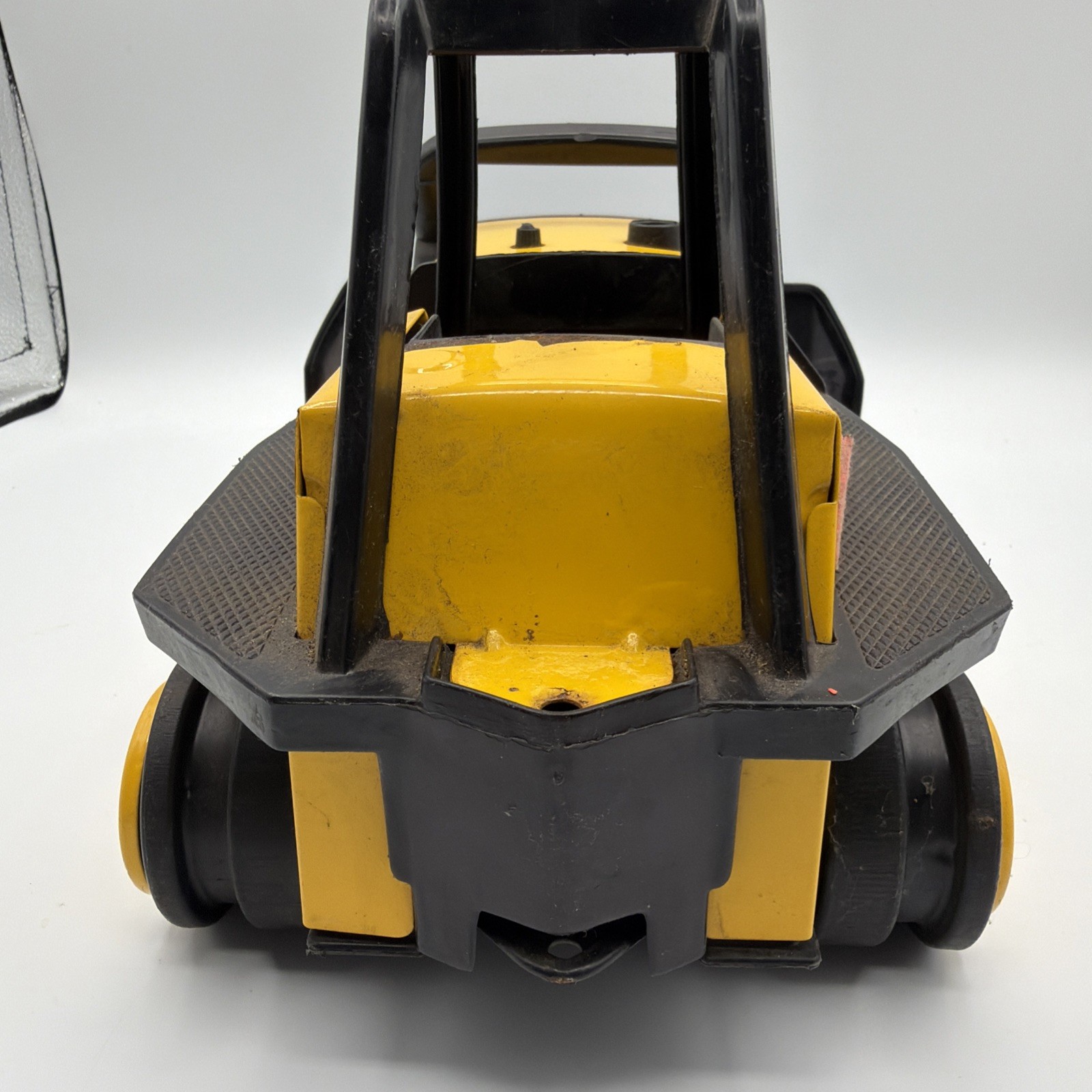 Vintage 1980s Tonka Trax Bulldozer Crawler: Pressed Steel Construction Toy 12″