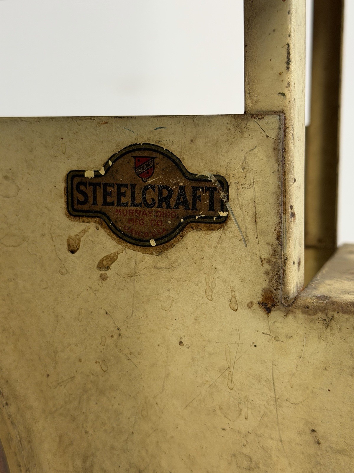 VINTAGE 1920s STEELCRAFT RIDE ON STEAM ROLLER ORIGINAL PAINT