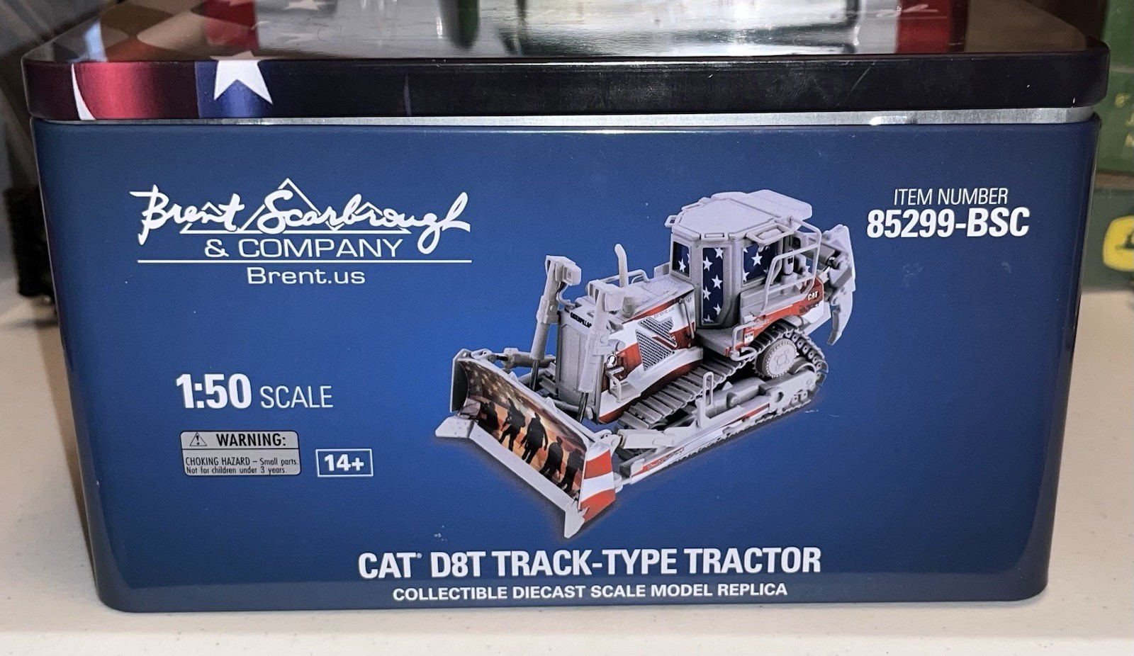 Diecast Masters CAT D8T Track type Dozer USA Custom Paint Brent Scarbrough 1/50